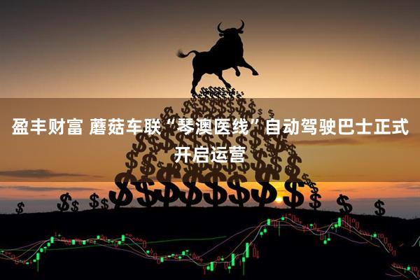盈丰财富 蘑菇车联“琴澳医线”自动驾驶巴士正式开启运营